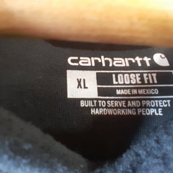 Carhartt Men's Midweight Hooded Logo Sleeve Sweatshirt - Picture 2 of 2